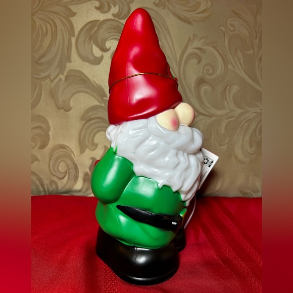 NWT Gnome Holding Light -Red and Green- Holiday Time Tabletop Blowmold 11” - Picture 4 of 4